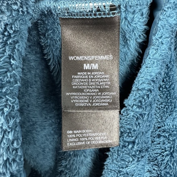 The North Face Full Zip Osito Fleece Teddy Fuzzy Jacket Women's Size Medium Blue - Picture 5 of 5